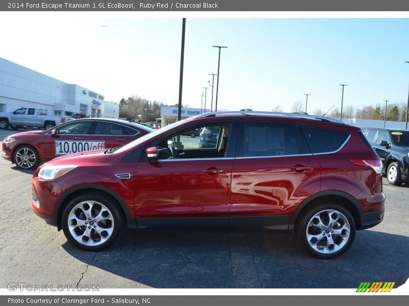 Ruby Red / Charcoal Black 2014 Ford Escape Titanium 1.6L EcoBoost