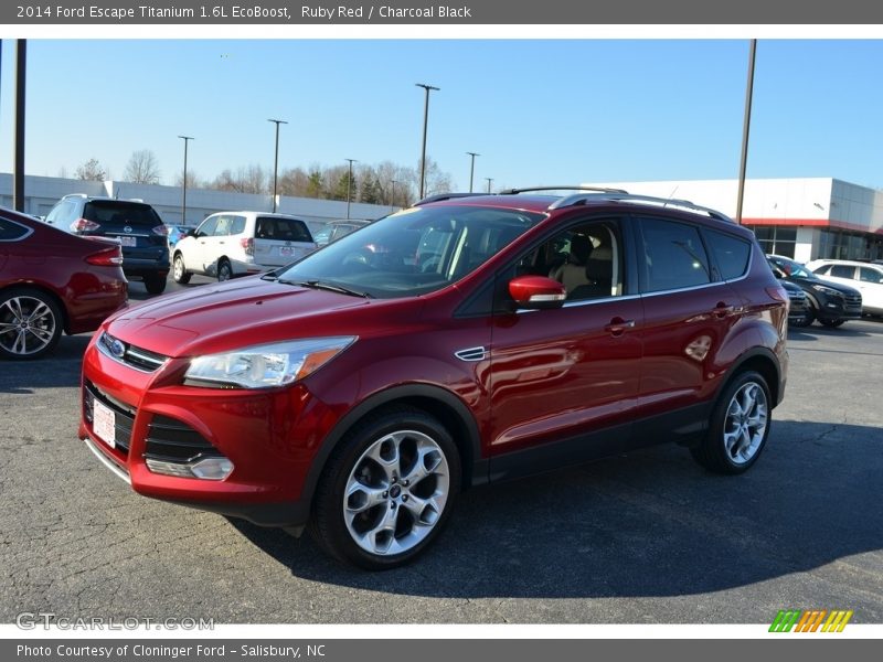Ruby Red / Charcoal Black 2014 Ford Escape Titanium 1.6L EcoBoost