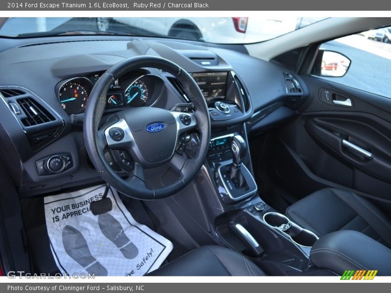Ruby Red / Charcoal Black 2014 Ford Escape Titanium 1.6L EcoBoost