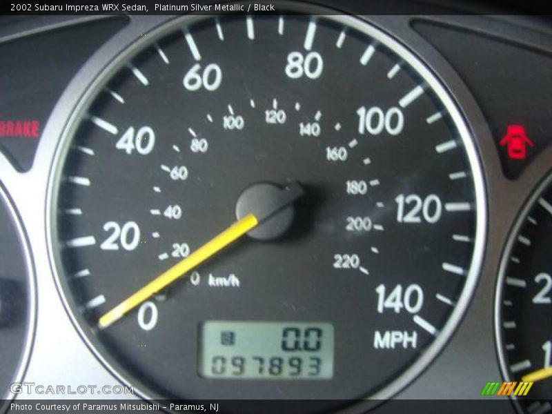 Platinum Silver Metallic / Black 2002 Subaru Impreza WRX Sedan