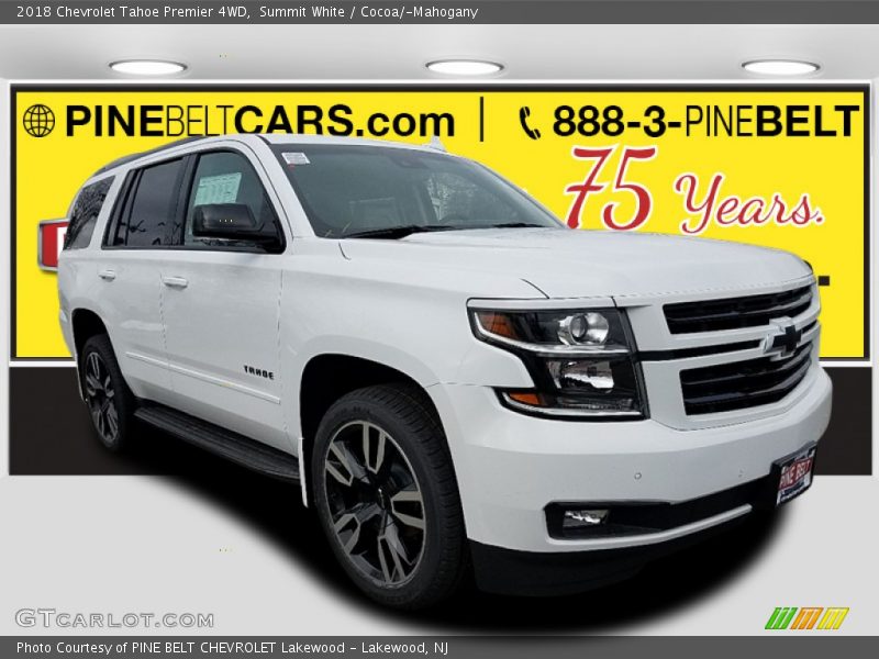 Summit White / Cocoa/­Mahogany 2018 Chevrolet Tahoe Premier 4WD