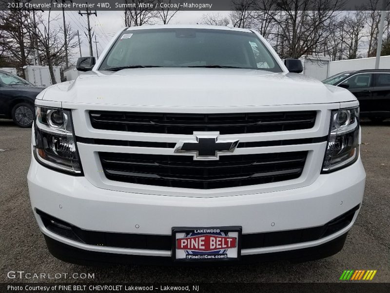 Summit White / Cocoa/­Mahogany 2018 Chevrolet Tahoe Premier 4WD