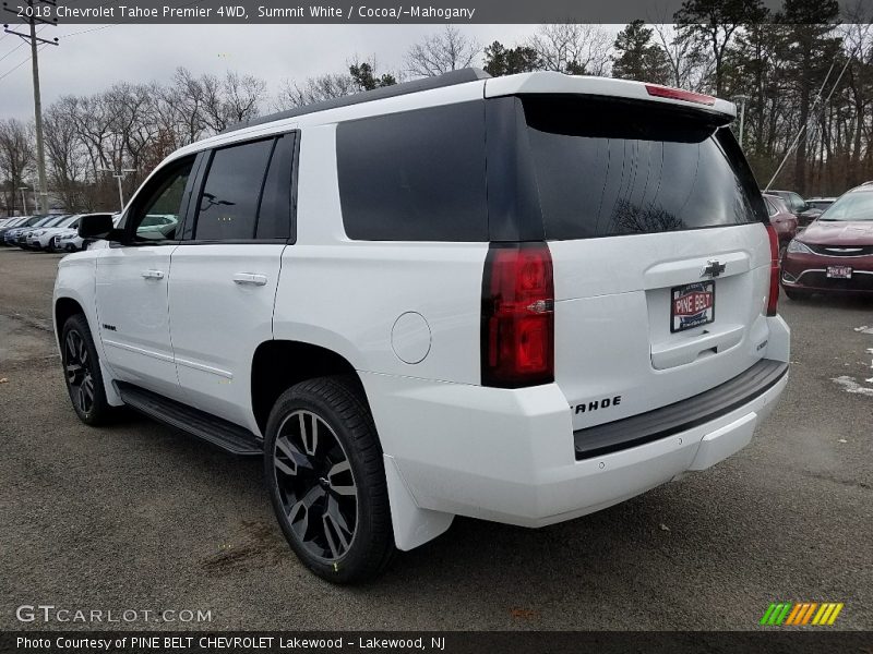 Summit White / Cocoa/­Mahogany 2018 Chevrolet Tahoe Premier 4WD