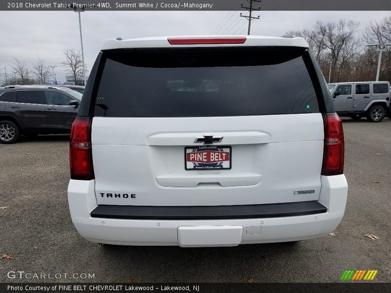 Summit White / Cocoa/­Mahogany 2018 Chevrolet Tahoe Premier 4WD