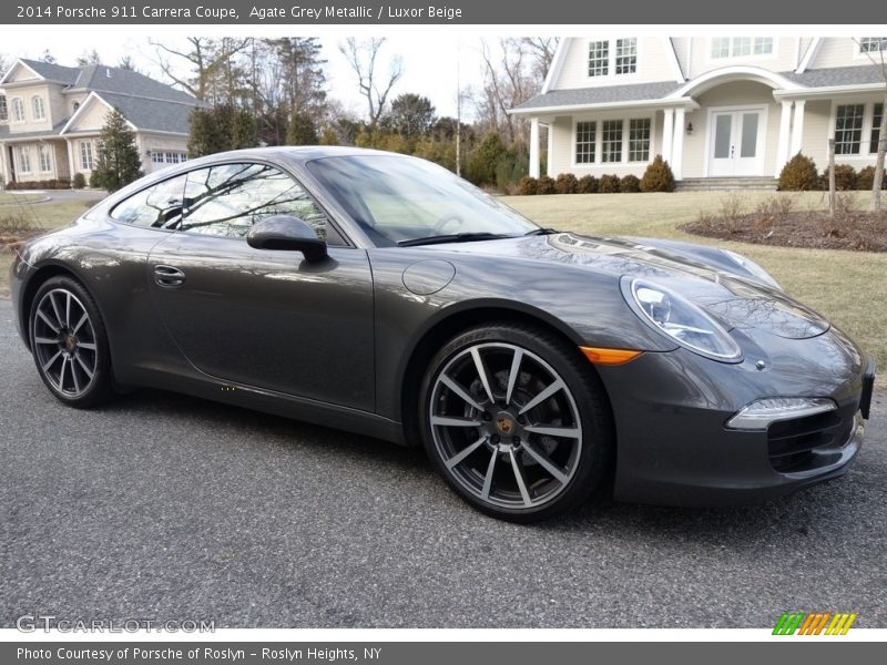 Agate Grey Metallic / Luxor Beige 2014 Porsche 911 Carrera Coupe