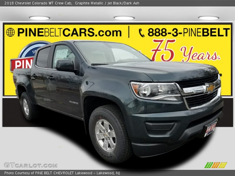 Graphite Metallic / Jet Black/Dark Ash 2018 Chevrolet Colorado WT Crew Cab