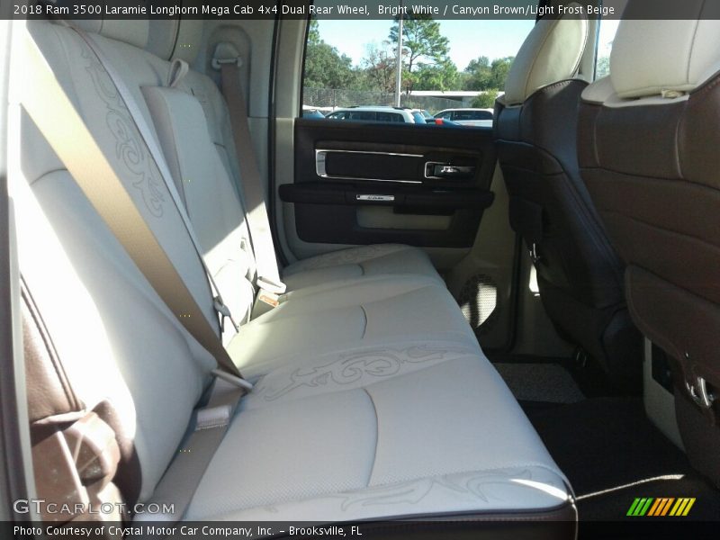 Rear Seat of 2018 3500 Laramie Longhorn Mega Cab 4x4 Dual Rear Wheel