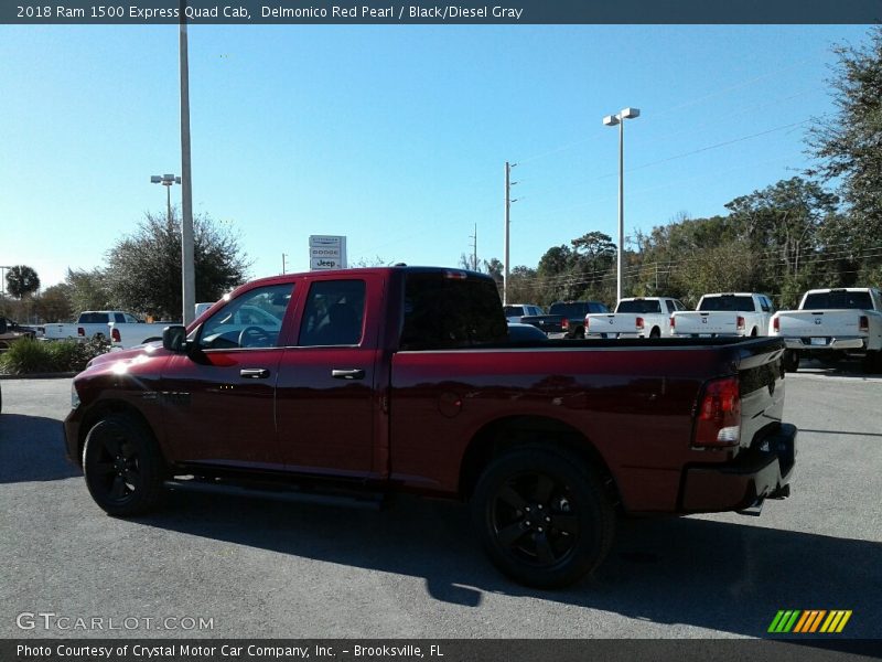 Delmonico Red Pearl / Black/Diesel Gray 2018 Ram 1500 Express Quad Cab