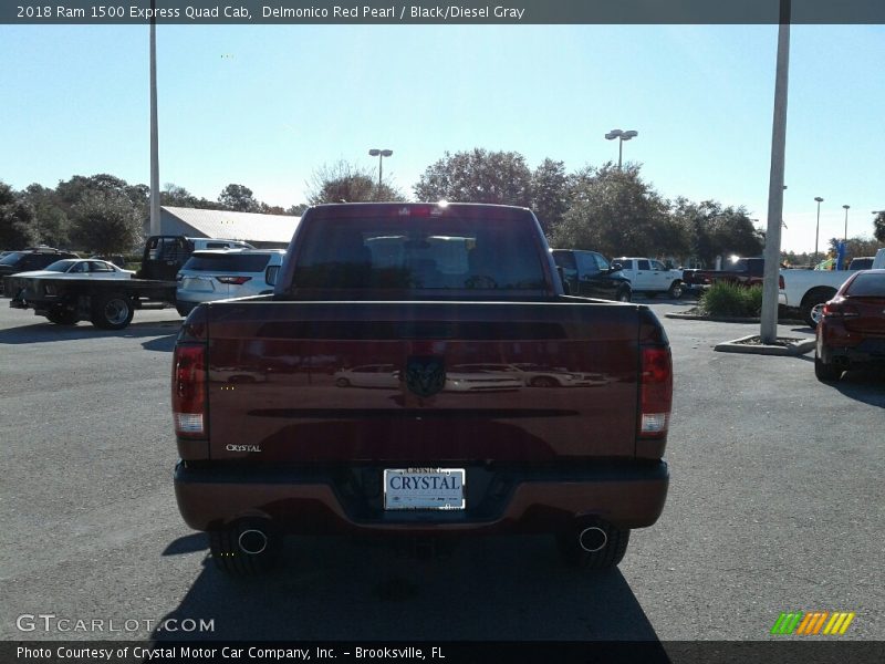 Delmonico Red Pearl / Black/Diesel Gray 2018 Ram 1500 Express Quad Cab
