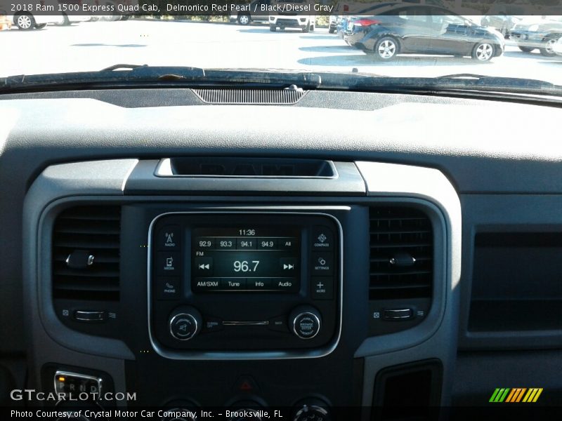 Delmonico Red Pearl / Black/Diesel Gray 2018 Ram 1500 Express Quad Cab