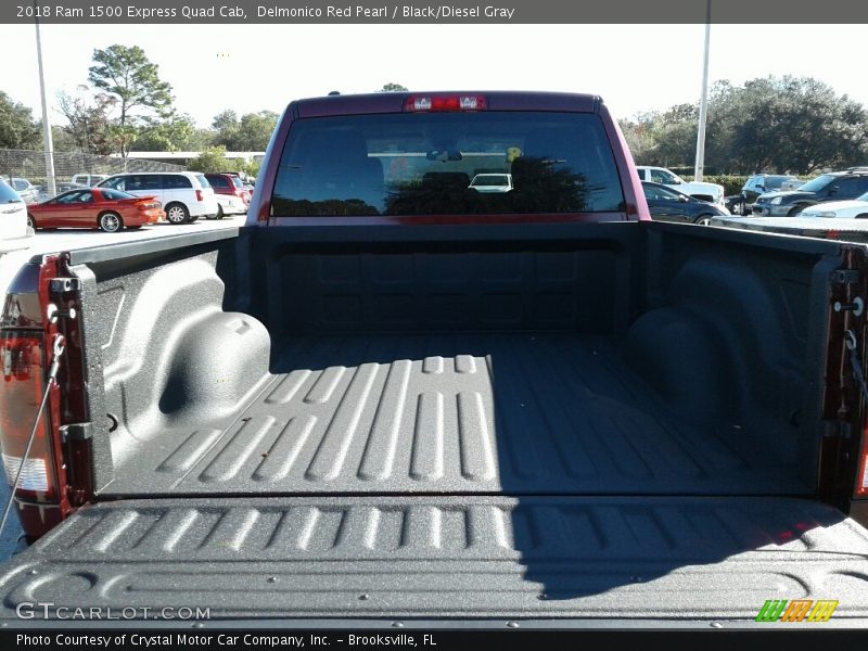 Delmonico Red Pearl / Black/Diesel Gray 2018 Ram 1500 Express Quad Cab