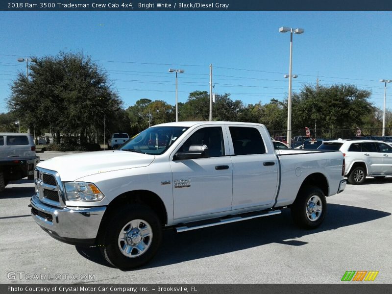 Bright White / Black/Diesel Gray 2018 Ram 3500 Tradesman Crew Cab 4x4