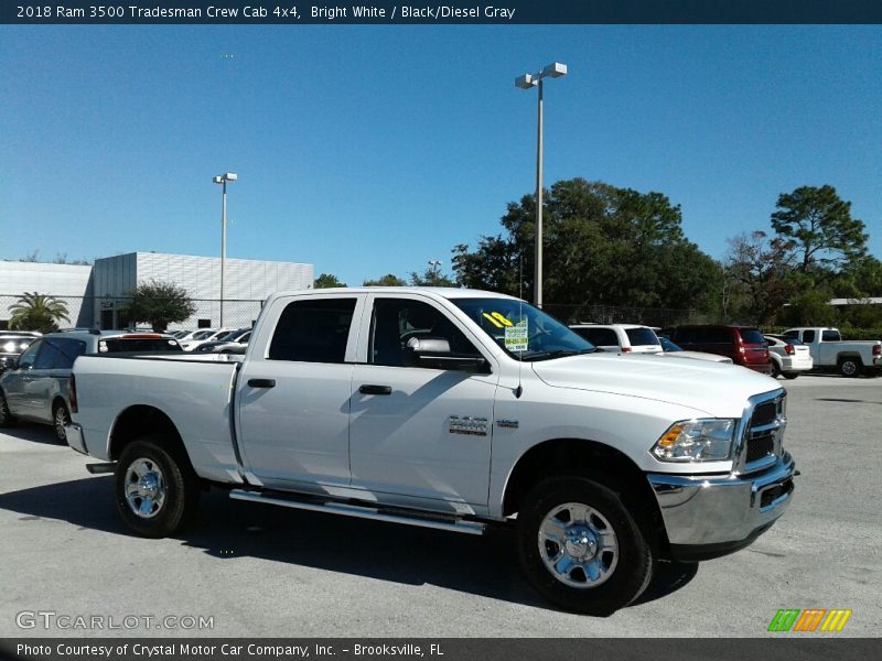 Bright White / Black/Diesel Gray 2018 Ram 3500 Tradesman Crew Cab 4x4