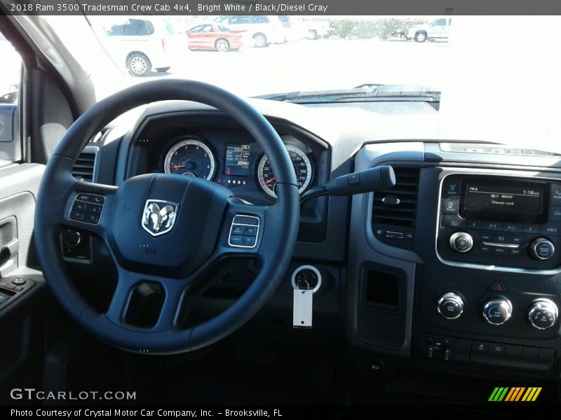 Bright White / Black/Diesel Gray 2018 Ram 3500 Tradesman Crew Cab 4x4