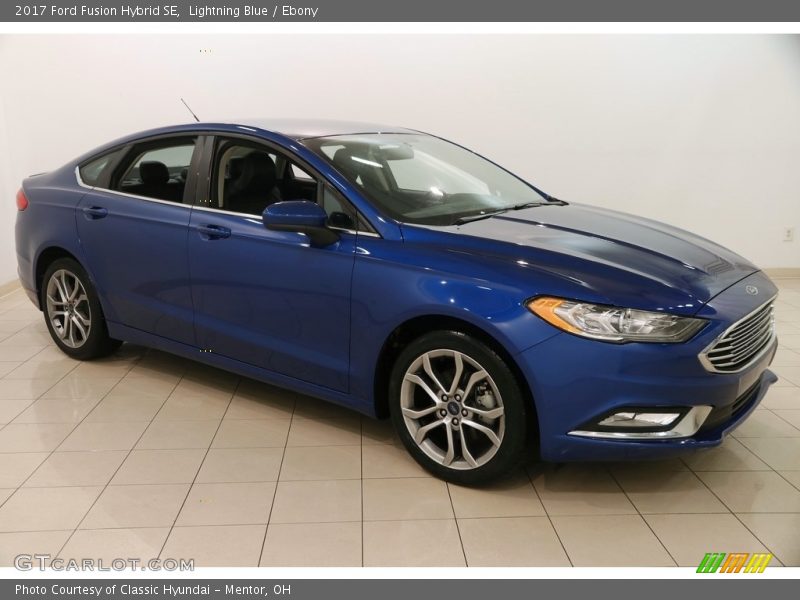 Lightning Blue / Ebony 2017 Ford Fusion Hybrid SE