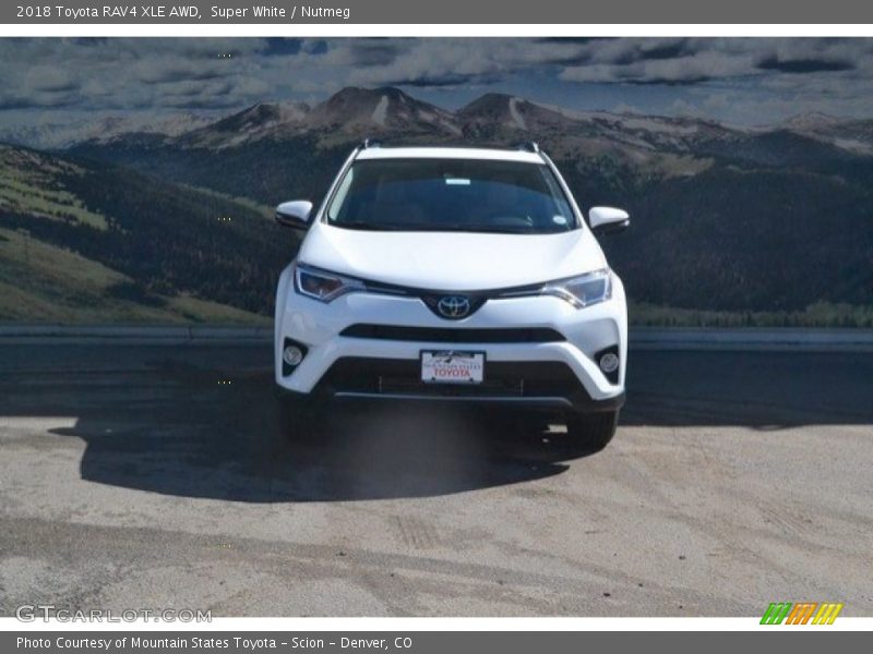 Super White / Nutmeg 2018 Toyota RAV4 XLE AWD