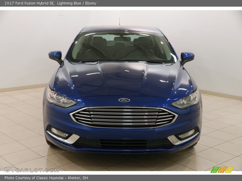 Lightning Blue / Ebony 2017 Ford Fusion Hybrid SE