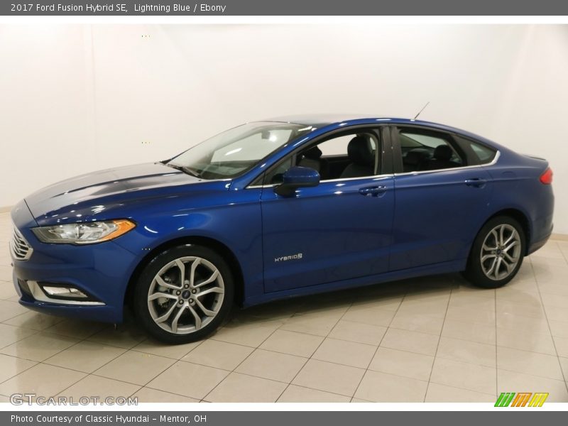 Lightning Blue / Ebony 2017 Ford Fusion Hybrid SE