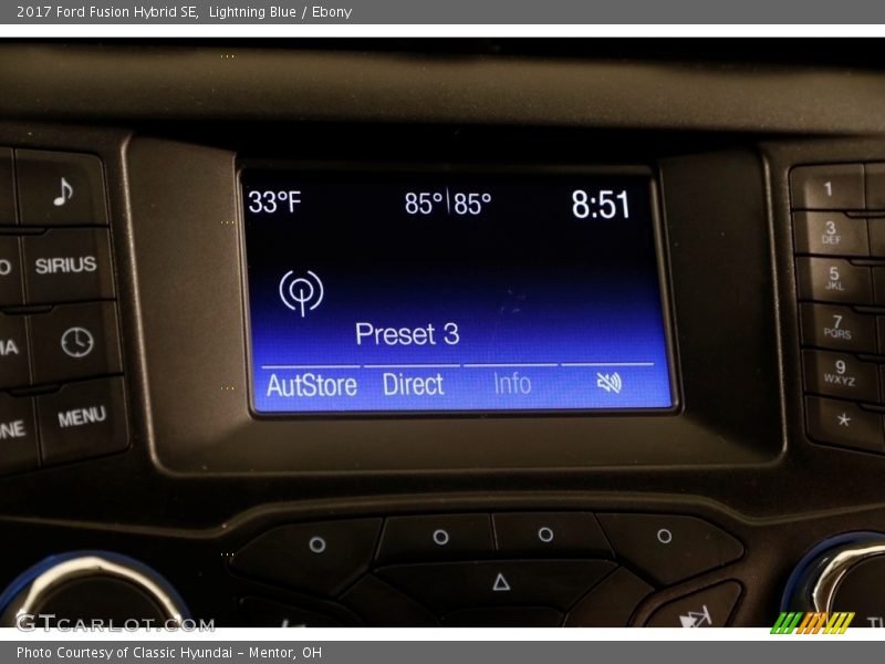 Lightning Blue / Ebony 2017 Ford Fusion Hybrid SE
