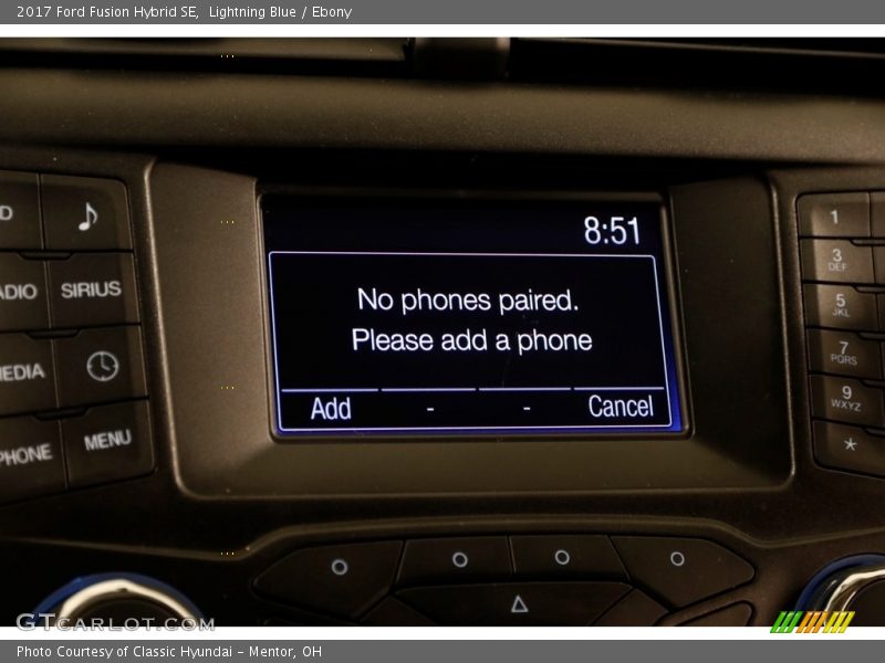 Lightning Blue / Ebony 2017 Ford Fusion Hybrid SE