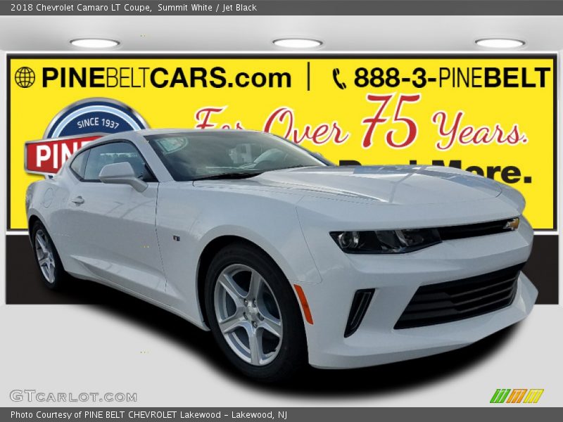 Summit White / Jet Black 2018 Chevrolet Camaro LT Coupe