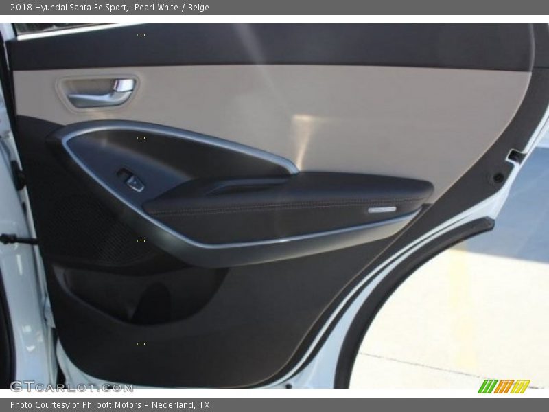 Pearl White / Beige 2018 Hyundai Santa Fe Sport