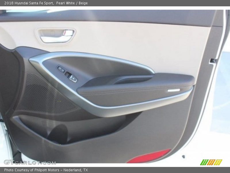 Pearl White / Beige 2018 Hyundai Santa Fe Sport