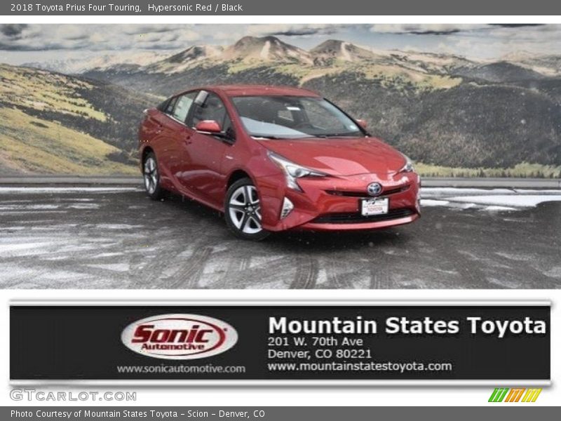 Hypersonic Red / Black 2018 Toyota Prius Four Touring