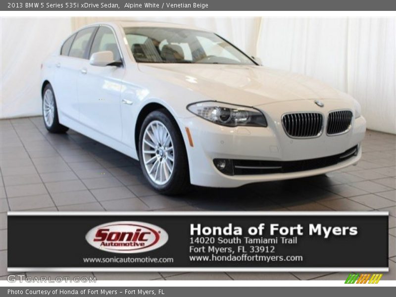 Alpine White / Venetian Beige 2013 BMW 5 Series 535i xDrive Sedan