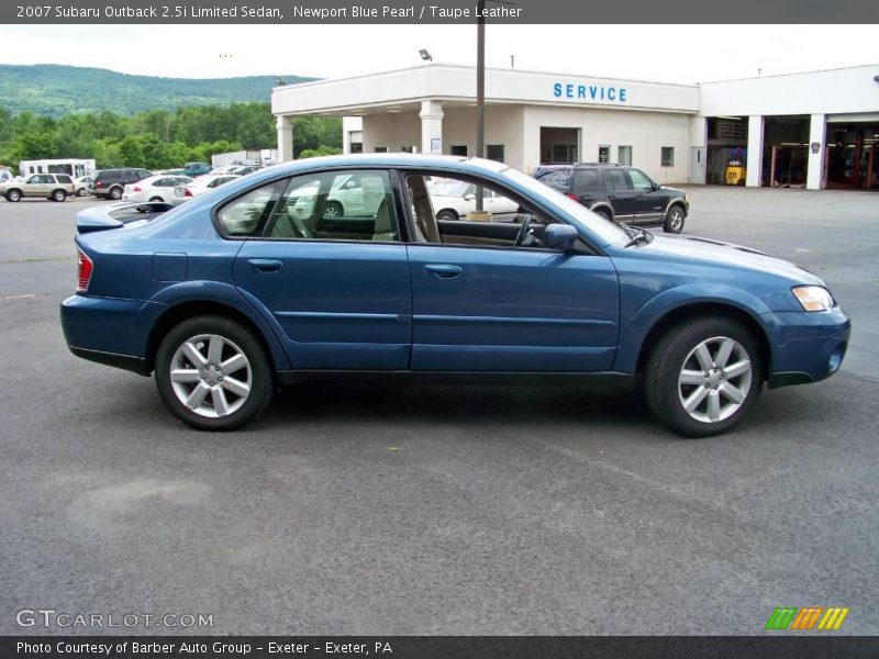 Newport Blue Pearl / Taupe Leather 2007 Subaru Outback 2.5i Limited Sedan