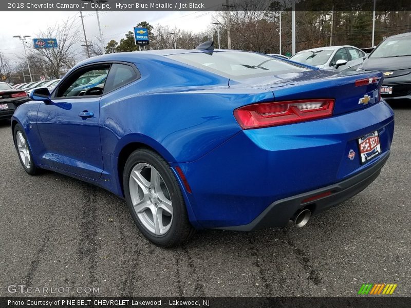 Hyper Blue Metallic / Jet Black 2018 Chevrolet Camaro LT Coupe