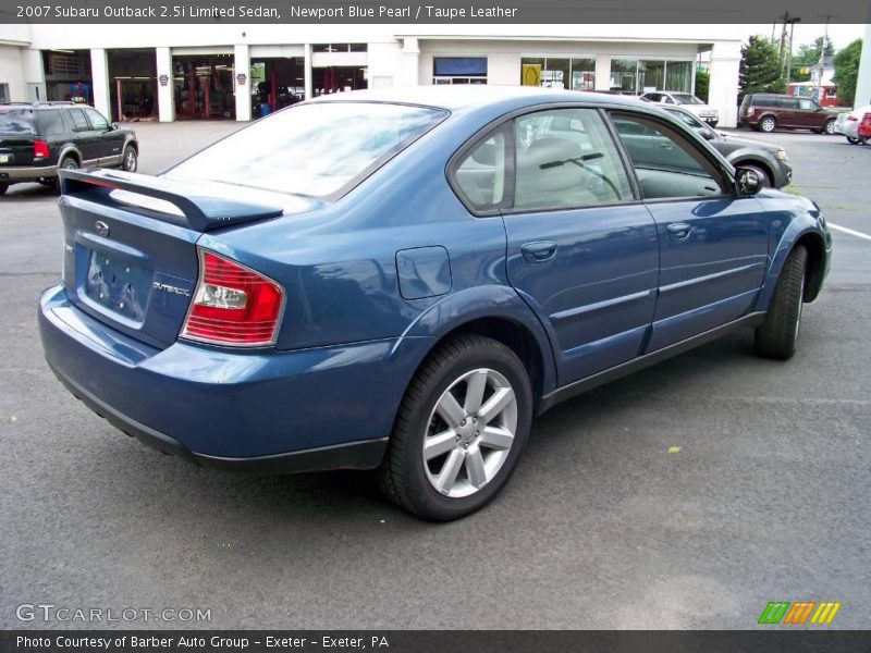 Newport Blue Pearl / Taupe Leather 2007 Subaru Outback 2.5i Limited Sedan