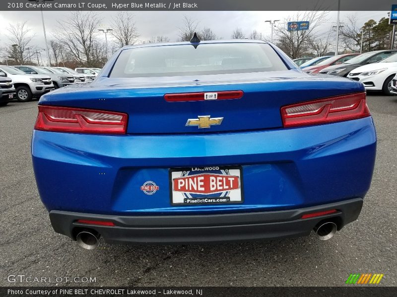 Hyper Blue Metallic / Jet Black 2018 Chevrolet Camaro LT Coupe