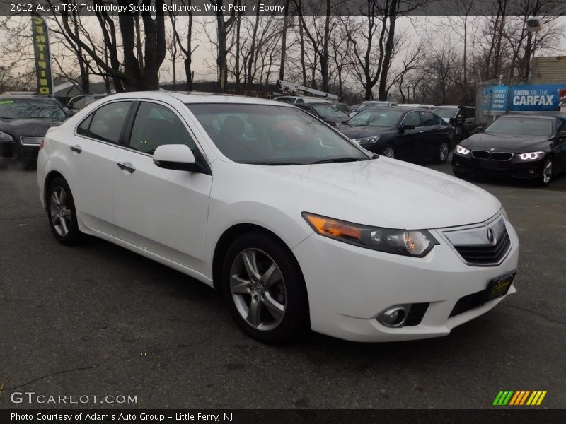 Bellanova White Pearl / Ebony 2012 Acura TSX Technology Sedan