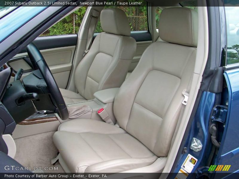 Newport Blue Pearl / Taupe Leather 2007 Subaru Outback 2.5i Limited Sedan