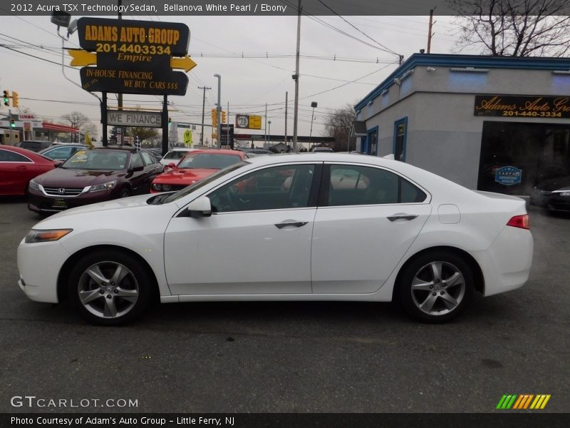 Bellanova White Pearl / Ebony 2012 Acura TSX Technology Sedan