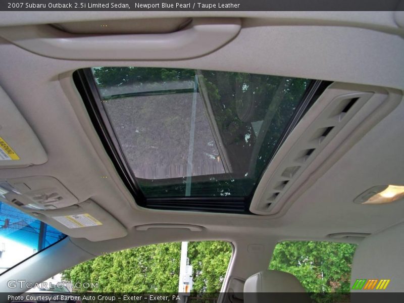 Newport Blue Pearl / Taupe Leather 2007 Subaru Outback 2.5i Limited Sedan