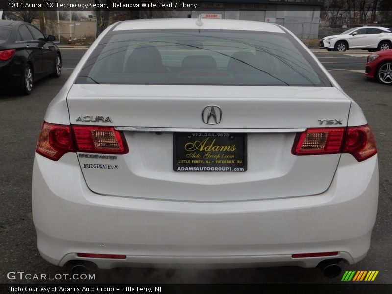 Bellanova White Pearl / Ebony 2012 Acura TSX Technology Sedan