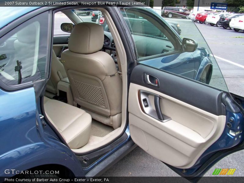 Newport Blue Pearl / Taupe Leather 2007 Subaru Outback 2.5i Limited Sedan