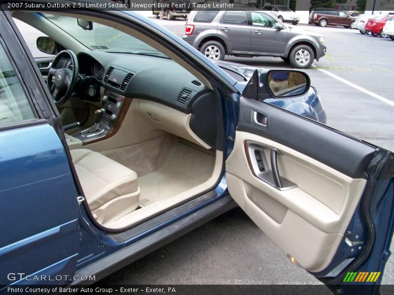 Newport Blue Pearl / Taupe Leather 2007 Subaru Outback 2.5i Limited Sedan