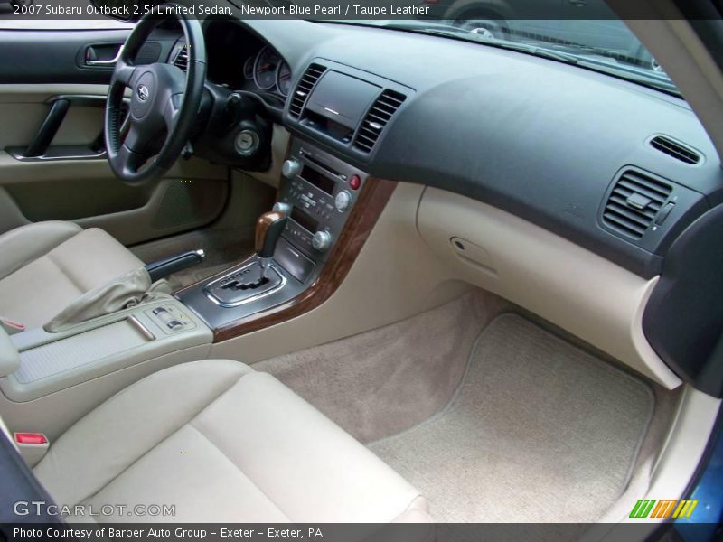 Newport Blue Pearl / Taupe Leather 2007 Subaru Outback 2.5i Limited Sedan