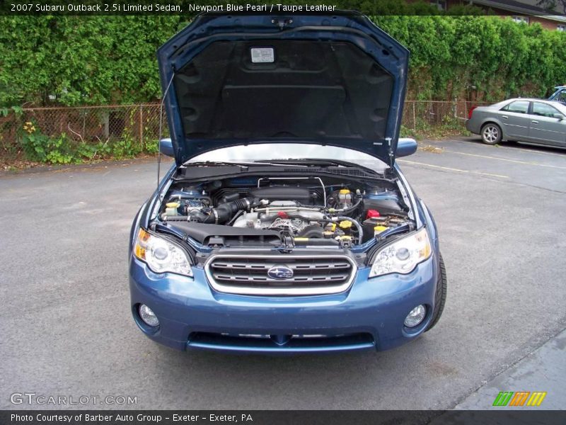 Newport Blue Pearl / Taupe Leather 2007 Subaru Outback 2.5i Limited Sedan