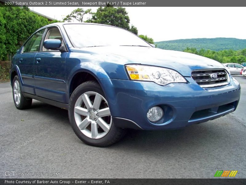 Newport Blue Pearl / Taupe Leather 2007 Subaru Outback 2.5i Limited Sedan