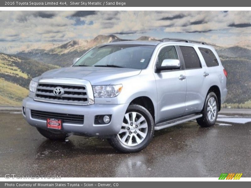 Silver Sky Metallic / Sand Beige 2016 Toyota Sequoia Limited 4x4