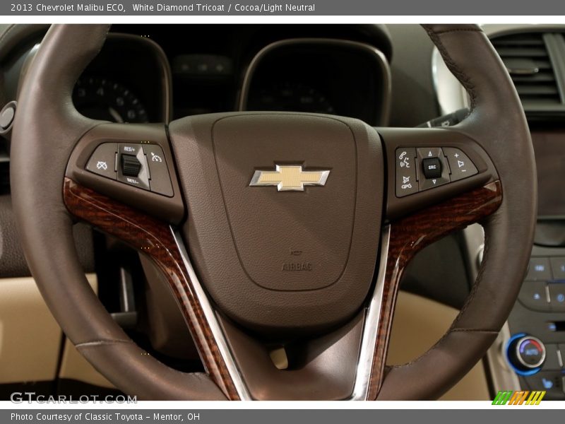 White Diamond Tricoat / Cocoa/Light Neutral 2013 Chevrolet Malibu ECO