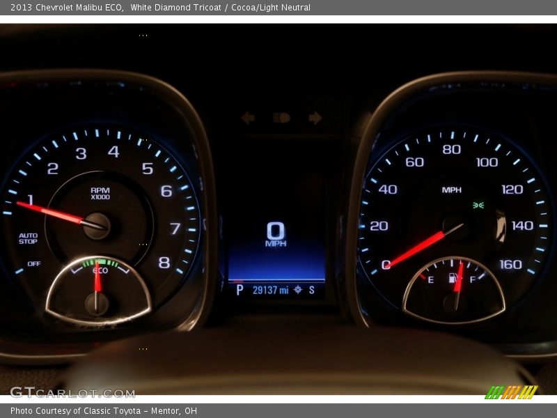 White Diamond Tricoat / Cocoa/Light Neutral 2013 Chevrolet Malibu ECO