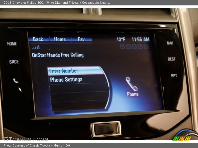 White Diamond Tricoat / Cocoa/Light Neutral 2013 Chevrolet Malibu ECO