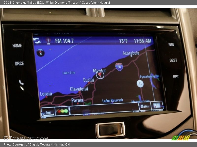 White Diamond Tricoat / Cocoa/Light Neutral 2013 Chevrolet Malibu ECO