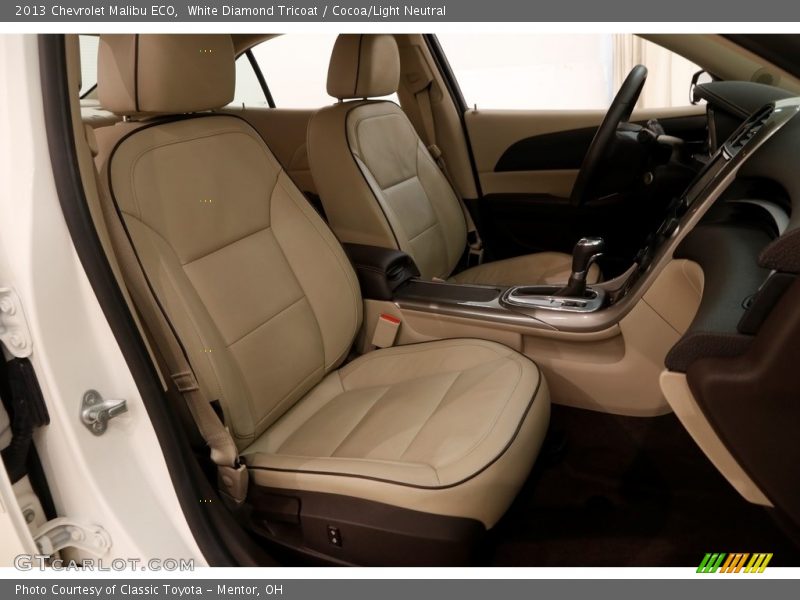 White Diamond Tricoat / Cocoa/Light Neutral 2013 Chevrolet Malibu ECO