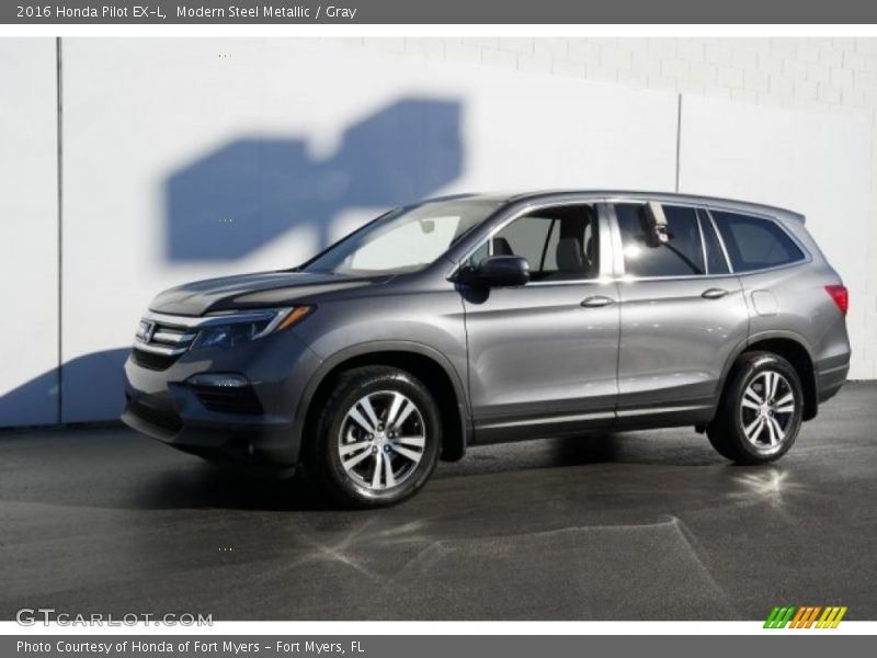 Modern Steel Metallic / Gray 2016 Honda Pilot EX-L